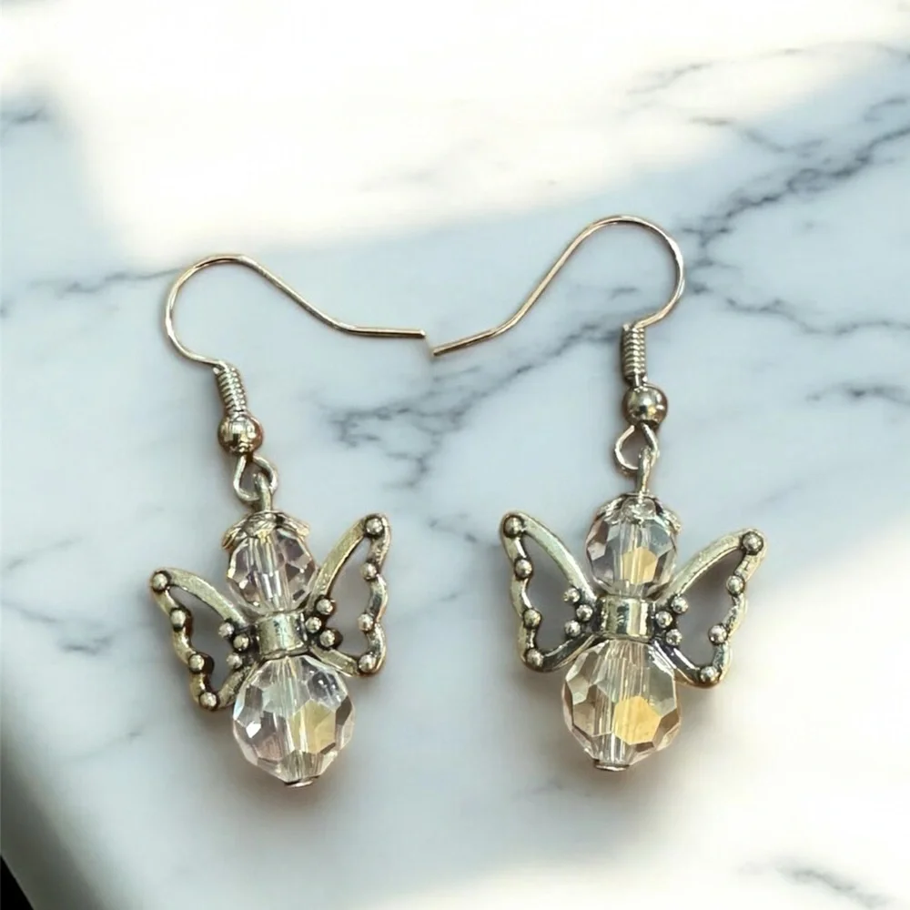 Gold Angel Earrings - Picture 3 of 3